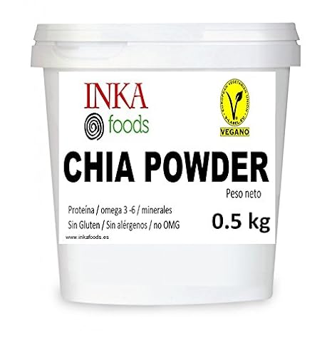 Harina de semilla de chía no desgrasada, 0.5 kg: Amazon.es ...