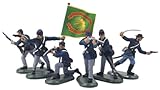 Britains Deetail American Civil War Collection in GIFT BOX 52003 - American Civil War Union Infantry Set No.2, Irish Brigade 1/32 Scale Painted Plastic Figures on Metal Base Compatible with Thomas Gunn Collectors Showcase Frontline King Country