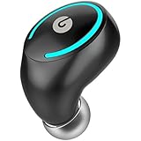 LOSENCE I3 Bluetooth Headset Mini Invisible Wireless Bluetooth Earpiece Smallest In Ear Car Headphone with Mic Sweat Proof 6H Playtime Earbud for iPhone,Laptop,Samsung Galaxy(1pcs Black)