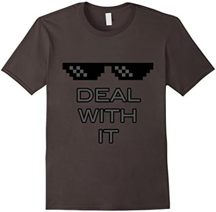 Men's Deal With It Shades/Sunglasses Shirt Small Asphalt