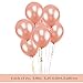 Baby Shower Balloons Arch Garland Decorations Backdrop, Variety Size Rose Gold Confetti and Latex Balloons Champagne Sea Foam White Pastel Yellow Balloons Metallic Green Balloons (25 Pack)