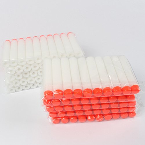 AMOSTING 100Pcs Refill Darts for Nerf N-Strike Elite Modulus Glow at Dark Bullets - White
