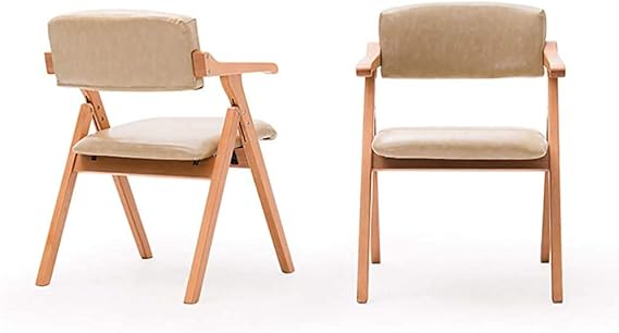 N/AO Silla Plegable Silla De Comedor De Madera Maciza Tela De