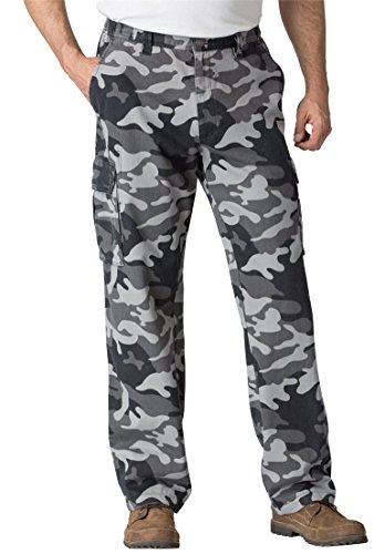 Boulder Creek Men's Big &amp; Tall Renegade Cargo Pants With Side Elastic, Black