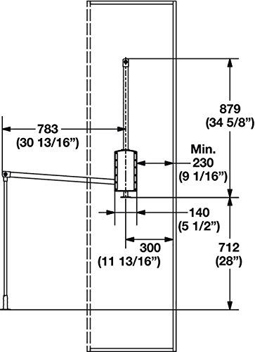 Pull Down Closet Rod by Hafele, Heavy duty 33 lbs load capacity (Chrome-plated)