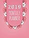 2019 Monthly Planner: 2019-2020 Yearly Planner and 12 months calendar planner with journal page Pink Floral design by Mary Morin, Johan Publishers