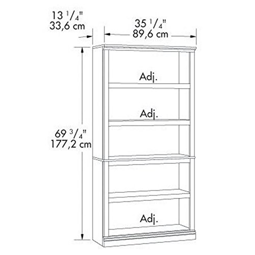 Sauder 5 Shelf Bookcase, Select Cherry finish LAVORIST