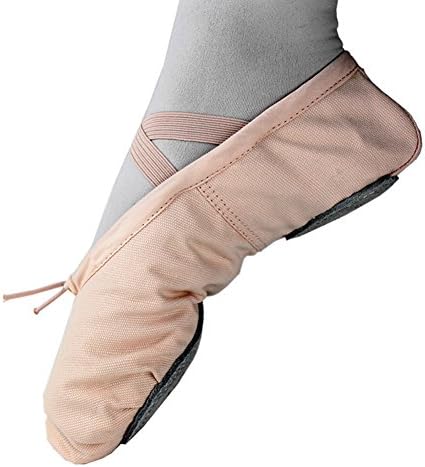 Ballet Slipper Shoes Pointe Canvas Split Sole Practice Ballet Dancing Gymnastics Shoes Ballet Flat Slipper Yoga Shoes Nude US1 M