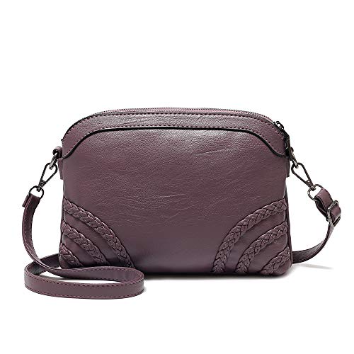Crossbody Bag for Women Small Leather Phone Purse Wallet Shoulder Bag Trendy Ladies Wristlet Clutch (Purple b)
