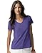 Hanes Women's Nano- V-Neck T-Shirt Purple X-Large
