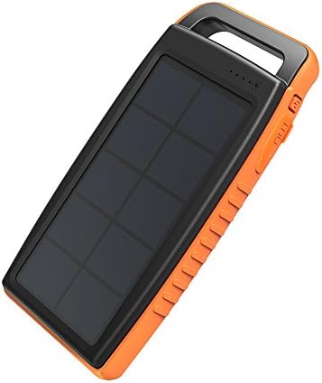 Solar Charger RAVPower 15000mAh Portable Charger Solar Power Bank Dual USB External Battery Pack Power Pack with Flashlight for Galaxy S9, S8, Note 8, iPhone X, 8 &amp; 8 Plus, Pixel 2 and Lumia More