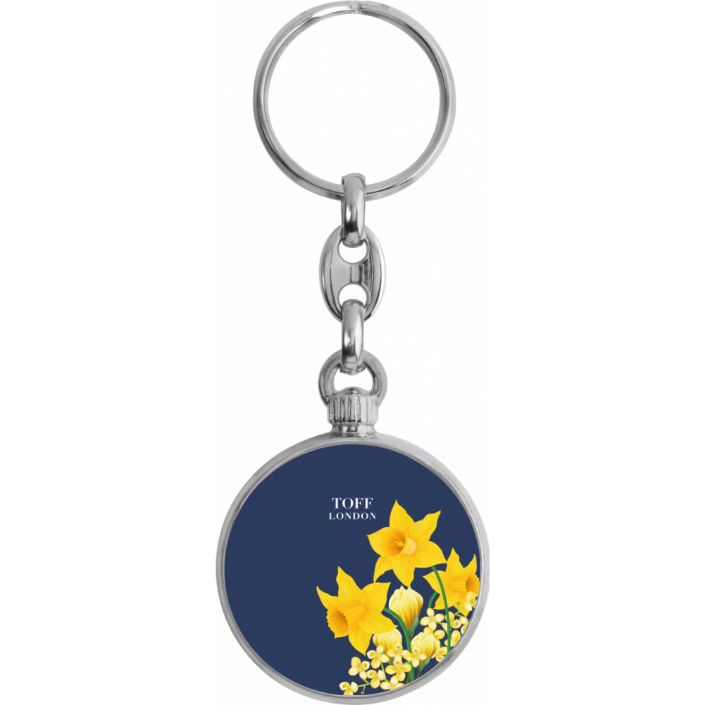 Toff London Yellow Daffodil Flower Keyring