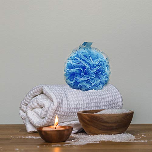 NWPTR Loofah Bath Sponge Swirl Set XL 75g Extra Large Mesh Pouf 4 Pack Color Swirls Loofah Bath Exfoliating Sponge Swirl Set XL 75g Shower Sponge 75g Shower Loofah