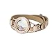 EVERLEAD Rose Gold Floating Charms Locket Double Wrap Leather Bracelet 316l Stainless Steel Waterproof Bangle Free Zircon