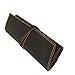 Rustic Art Brush Bag Genuine Leather Brown Pencil Roll Pouch Pen Case Holder Organizar Craft Color Brush Tool Bag for Artist Students Office Business Work GJB06