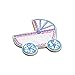 Ann Clark Baby Carriage Cookie Cutter - 2.75 Inches - Tin Plated Steel