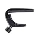 D'Addario Ukulele Pro Capo - For Soprano, Concert, Tenor, Baritone Ukuleles - 4 String Ukulele Capo - Micrometer Tension Adjustment for Buzz-Free, In-Tune Performance - Black