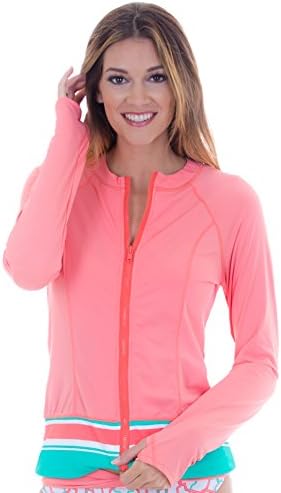 Cabana Life Women's Long Sleeve Zip up Rashguard