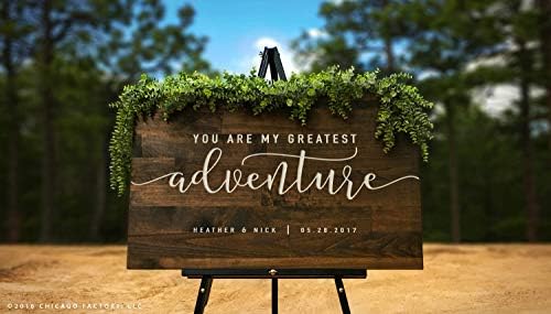 Avery Carey Wedding Decor Adventure Sign Our Greatest Adventure Begins Adventure Themed Sign Travel Themed Wedding Decor Decor Rustic Wedding Decor Decor