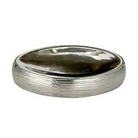 Bathsense Silver Ceramic Soap Dish With Strip Lines For Shower, Electroplating Dazzle