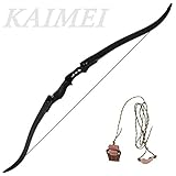 kaimei Hawkeye Recurve Bow Longbow 30-50lb 54Inch Metal Riser Right Hand Split Bow Hunting Outdoor Shoot
