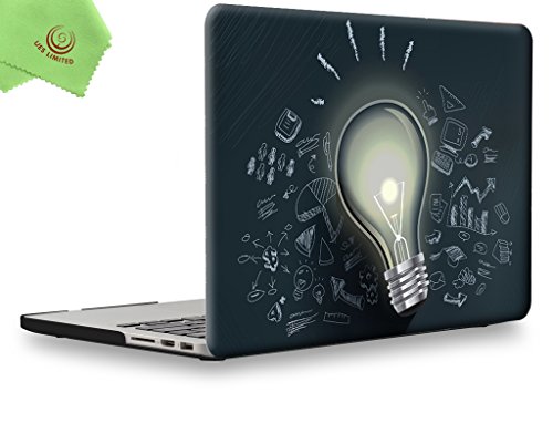 UESWILL Creative Design Smooth Matte Hard Shell Case for (Late 2012-Early 2015 Version) MacBook Pro 13 inch with Retina Display (No CD-ROM,No USB-C) (Models: A1502/A1425),Bulb