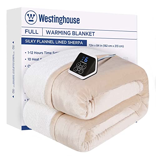 Westinghouse Heated Blanket Twin Size, Electric Throw Blanket with 10