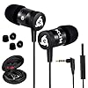 KLIM-Fusion-In-Ear-Headphones-with-Mic-Excellent-Audio-Quality-Long-lasting-Ear-Buds-5-years-Warranty-Wired-Headphones-with-Memory-Foam-Tips-35-mm-Jack-New-2021-Version-Black KLIM Fusion Earbuds with Microphone - NEW 2023 - Long-Lasting Wired Ear Buds - Innovative: in-Ear with Memory Foam…