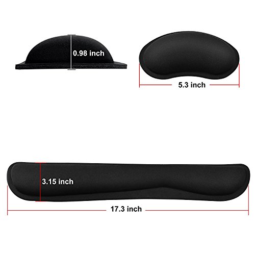 Timedmall Keyboard Wrist Rest Pad and Mouse Wrist Rest Support Mouse Pad for Computer and Laptop Mac Durable Comfortable Lightweight Non Slip Pad For Easy Typing Pain Relief Office Home Use