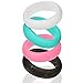 Pome Silicone Wedding Ring & Band for Women (Glitter, 8)