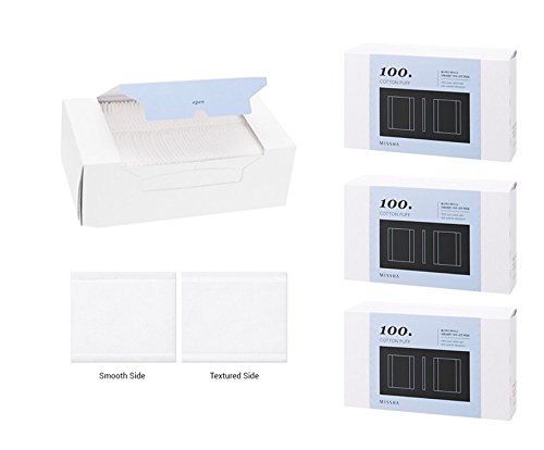 MISSHA Cotton Puff 100 (Pack of 3)