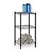 HoneyCanDo 3-tier black wire shelving tower 14x15x3 14x15x30