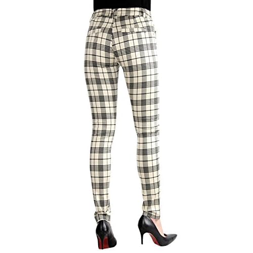 plaid skinny dress pants