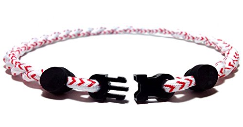 image for Beautys 101 2 Ropes Weave Baseball Sports Tornado Titanium Necklace 20