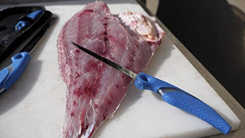 Cuda Anglermesser und Schärfer - Set, Edelstahl , 6-teilig, 18133, Blau – Bild 8