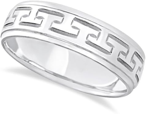 Amazon ギリシャの主要な結婚指輪現代ダイヤモンドカットk18ホワイトゴールド 5mm で リング 通販