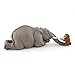 Top Collection Miniature Garden Elephant Reading Book with Owl, Gray