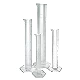 4pcs Measuring Cylinders, Jmkcoz Measurement Cylinder Plastic Graduated Cylinder Lab Test Tube 10ml, 25ml, 50ml, 100ml