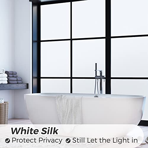 Window Privacy Film Privacy Window Film Heat Blocking: Frosted Glass Window Film Sun Blocking Non Adhesive Window Tint Static Cling for Window Film Home Office