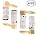 Ytuomzi 4PCS Right Angle Speaker Banana Plugs, 90Degree, 24K Gold Plated Audio Jack Connector, L Shape, 2 Black and 2 Red