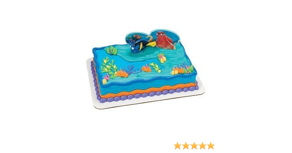 Amazon Com Finding Dory Fintastic Adventures Cake Decorating Set Party Supplies Home Kitchen