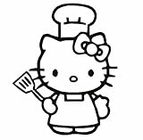 HELLO KITTY CHEF SANRIO LOGO VINYL STICKERS SYMBOL