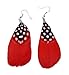 Womens Teens Girls Bohemian Natural Feather Earrings