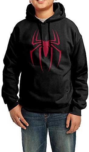 Kids Youth Spider-Man Classic Basic Red Logo Pullover Hoodie