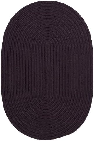 Boca Raton Polypropylene Braided Rug, 2-Feet by 3-Feet, Eggplant