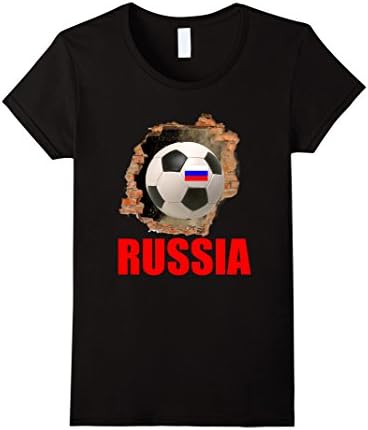 Womens Storecastle: 3D Wall Russian Soccer Jersey Gift T-Shirt Large Black