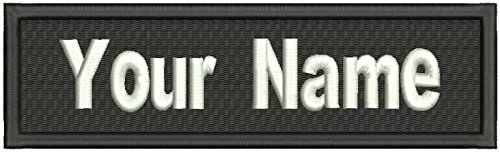 Rectangular 1 Line Custom Embroidered Army Name Tag Hook Patch (Hook) (4x1.2 inch)