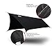 Everest Hammock Rain Fly | Waterproof Outdoor Tarp | Perfect for Camping, Backpacking, Tents, Hammocks, and More | Ripstop Nylon | Lightweight Aluminum Stakes Included - Black