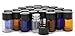 Vivaplex, 24, Assorted Colors, 2 ml (5/8 Dram) Glass Bottles, with Orifice Reducers and Black Caps
