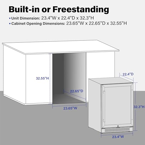 YEEGO 24 Inch Beverage Refrigerators 180 can Beer Fridge Beverage